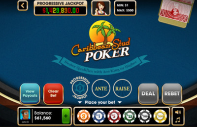 Caribbean stud poker online
